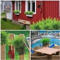 thumbnail image 5 of MAMOWEAR Artificial Boston Fern Plants Outdoor UV Resistant Fake Plants Greenery Faux Plant for Outside Indoor Hanging Planter Home Garden Décor(Green), 5 of 6
