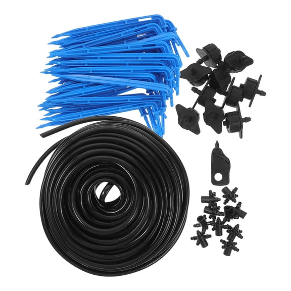 COMPUKAS 1 Sets Diy Sprinkler System Kit Pvc Black for Garden and Flower Bed Use
