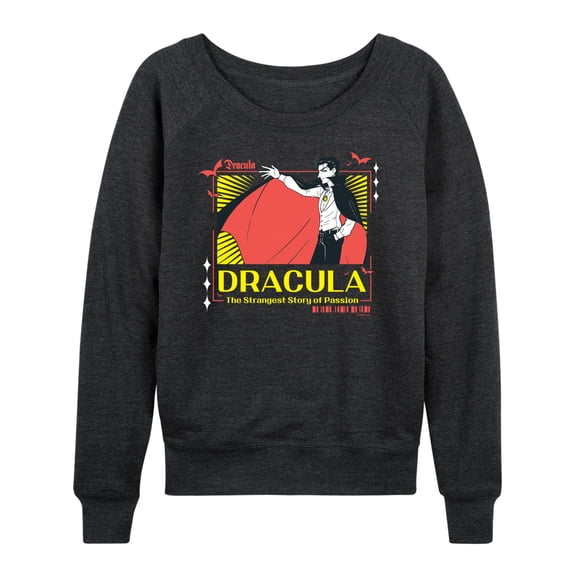 Classic Monsters - Anime Dracula - Women's French Terry Long Sleeve Pullover