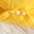 thumbnail image 6 of Huowey Baby Girls Romper Outfits Long Sleeve Bodysuit,Suspender Dresses,Headband 3 PC Set Bow Cartoon Fall Winter Clothes Cozy Outfit,Yellow,9-12 Months, 6 of 7