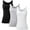 Wide Strap-Black/Light Grey/White, variant on Womens Summer Bamboo Rayon Tank Tops Adjustable Spaghetti Strap Camisoles Breathable Undershirts 3 Pack(3D, L)
