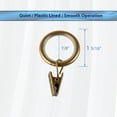 thumbnail image 2 of PlusCasa Noise-Canceling 7/8 inch Antique Brass Curtain Rings with Clips (10 Count), 2 of 3