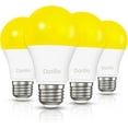 thumbnail image 2 of GEREMF-A19 LED Yellow Bug Light Bulbs, 8.5W for Porch, Patio, Backyard, 60W Equivalent, 2400K Amber Glow, 600LM, Non-Dimmable, E26 Base, 4-Pack, 2 of 4
