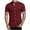 Red, variant on Mens Shirts Summer Fashion Casual Solid Stand Collar Button Short Sleeve Blouse Tops Shirt