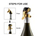 thumbnail image 5 of OWO Champagne Stoppers Stainless Steel Champagne Saver with Silicone Leak Proof Wine Stoppers for Red Wine Champagne Cava and Sparking(2 pack), 5 of 6