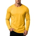 thumbnail image 5 of Samdudou Mens T Shirts Long Sleeve Crewneck Casual Basic Tees Everyday Layering Undershirts Lightweight Athletic Training Tops Classic Daily Workout Pullover Apparel, 5 of 6