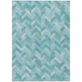thumbnail image 2 of Addison Rugs Chantille Indoor/Outdoor Transitional Geometric Aqua Machine Washable Rectangle Rug, 10' x 14', 2 of 8