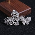 thumbnail image 4 of Hyasfey Women Elegant Butterflies Shape Brooch Shiny Rhinestones Inlaid Pin Suit Collar Shawl Cardigan Badge Jewelry Accessories, 4 of 7
