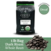 The Bean Coffee Company Organic 50/50 French Roast, 50% Decaf, Dark Roast, Whole Bean, 16-Ounce Bag
