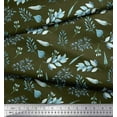 thumbnail image 3 of Soimoi Green Poly Georgette Fabric Flower Leaves Fabric Prints By Yard 52 Inch Wide, 3 of 3