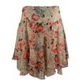 thumbnail image 2 of Women's Plus Size Floral Print Tiered Skirt-M-16W, 2 of 4