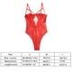 thumbnail image 4 of Lencería delgada para mujer Ropa de dormir sexy para mujer Body de encaje con tiras, L, Rojo Inevent XX000067-10, 4 of 7
