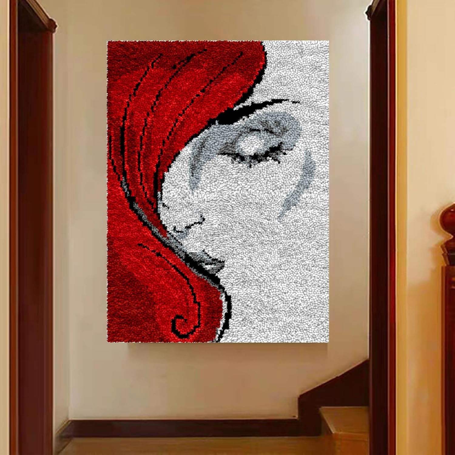 Latch Hook Rug Kit, Animal | Latch Hook Kits for Adults, Needlework Cushion Cover Hand Craft Crochet for Great Family Muiti-Size