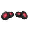 thumbnail image 1 of RC Car Tires, 4PCS Stable Driving Wear Resistant Rubber Remote Control Tire With Screws Nuts For Off Road Vehicles Black,White,Green,Red, 1 of 8