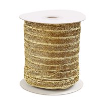 HBBKVI Glitter Gold Ribbon, 0.4 Inch x 50 Yard, Christmas Ribbon, Gift Wrapping Ribbon Packaging Accessories