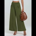 thumbnail image 4 of Pantalones de Yoga de Pierna para Mujer, Informales, Holgados y Cómodos, de Cintura Alta, con Bolsillos. Verde XXL, 4 of 6