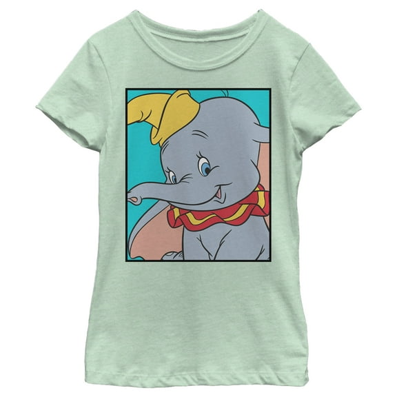 Girl's Dumbo Boxed-up Graphic Tee Mint Medium