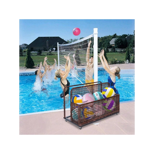Ourlova Outdoor Storage Basket. Patio and Poolside Storage Box. PE Rattan Pool Caddy With Rolling Wheels For Pool. Floaties. Patio. Beach-Sturdy and Movable