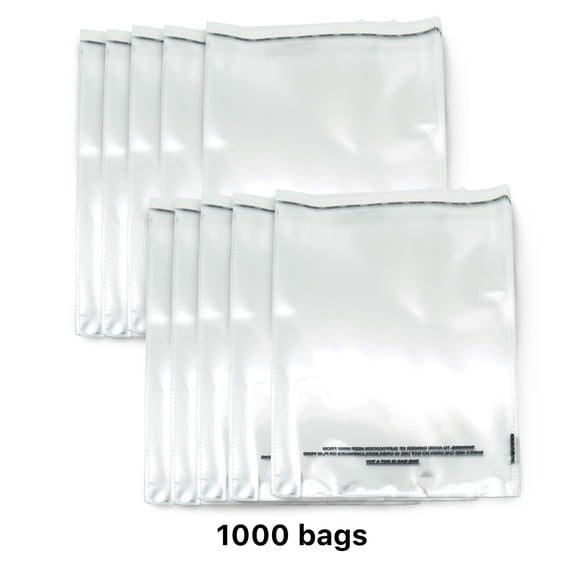 Resealable Suffocation Warning Bags - 1.5 Mil, 9 x 12 S-18055