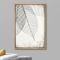 thumbnail image 3 of wall26 Framed Canvas Print Wall Art Hanging Transparent Black &amp; White Grunge Leaves Floral Nature Illustrations Modern Art Rustic Dramatic for Living Room, Bedroom, Office - 16"x24" Nat, 3 of 5
