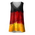 thumbnail image 2 of Playeras,Blusas y Tops,Ropa para Mujer Camisetas de tirantes Camiseta sin mangas con cuello en V y estampado casual para mujer (Red, XL), 2 of 5