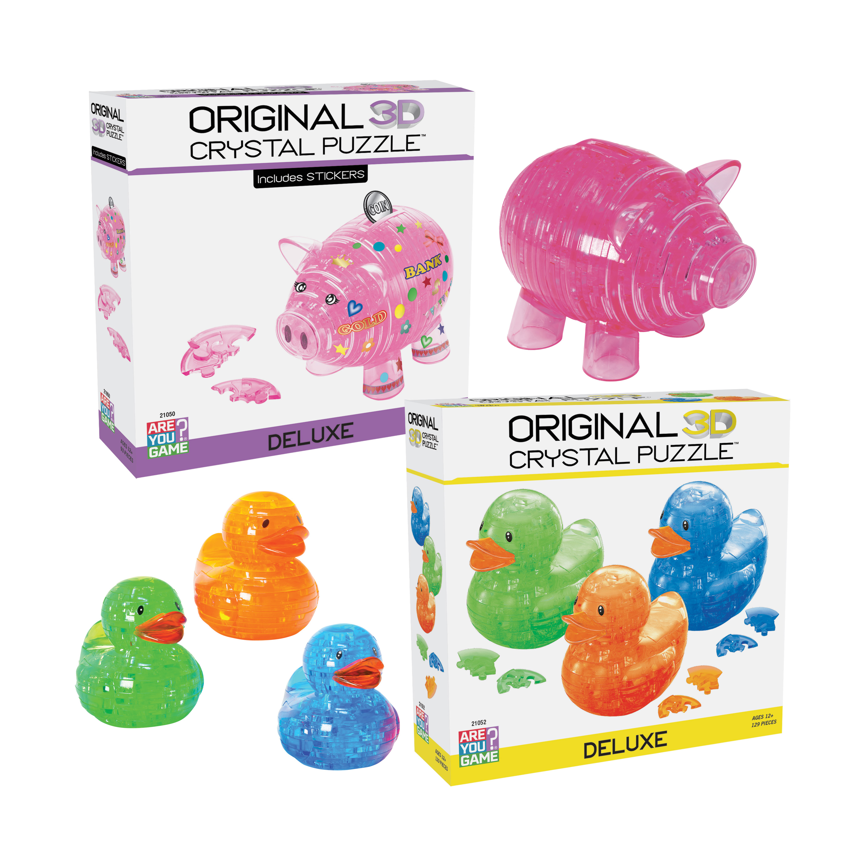 AreYouGame.com 3D Crystal Puzzle - Neon Farm Collection: 222 Pcs