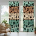 thumbnail image 5 of Outdoor Curtains for Patio Waterproof, Teal Green Brown Outdoor Privacy Panels Grommet, Farmhouse Dog Paw Vintage Blackout Outside Curtains for Porch/Cabana/Pergola/Gazebo 54"x108", 2 Panels, 5 of 8