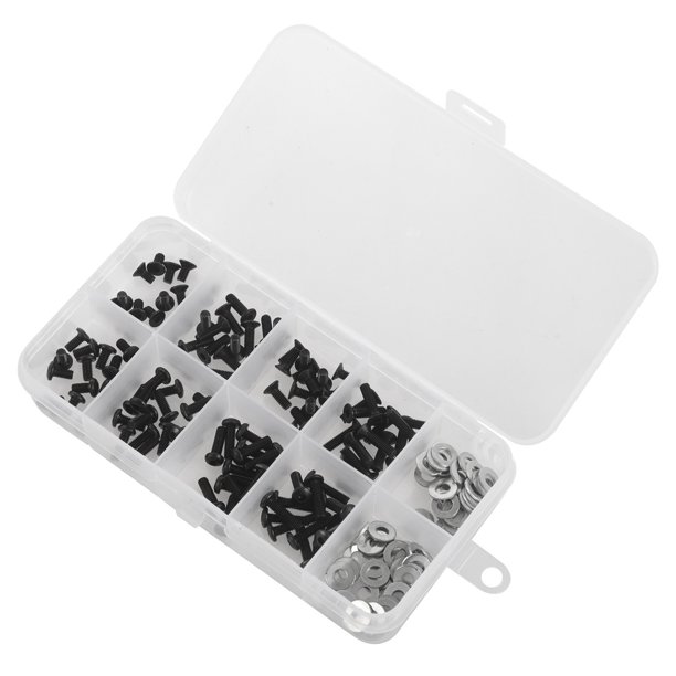 Lot de 610 pièces universelles pour pièces de voiture télécommandées - Assortiment de vis - Fixations pour Traxxas Axial Redcat Arrma HPI SCX10 Losi 1/8 1/10 1/12 1/16 échelle RC Voitures Camions