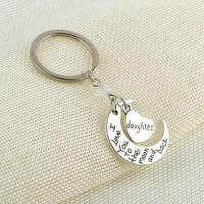 vonky Key Chain Alloy Pendant Keyring Woman Key keyring gift Holder Decor Key Ring Party Wedding Gift, D1002-Daughter
