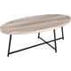 thumbnail image 1 of Mesa de centro moderna, mesa de centro ovalada de madera para sala de estar con patas de metal, mesa de centro de 47 pulgadas,Natural, 1 of 2