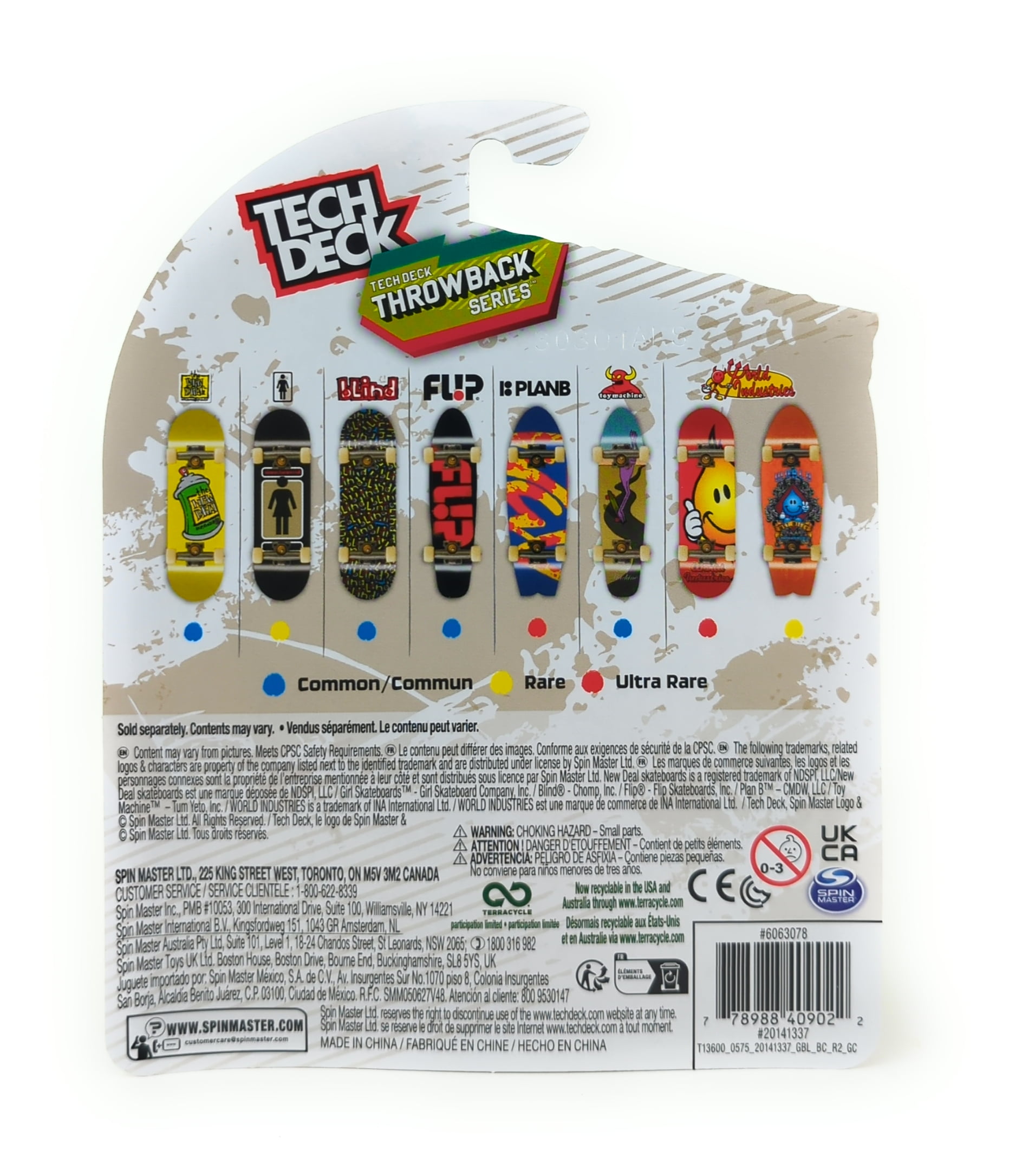 TECH DECK Throwback Series Flameboy Red 96mm Fingerboard with