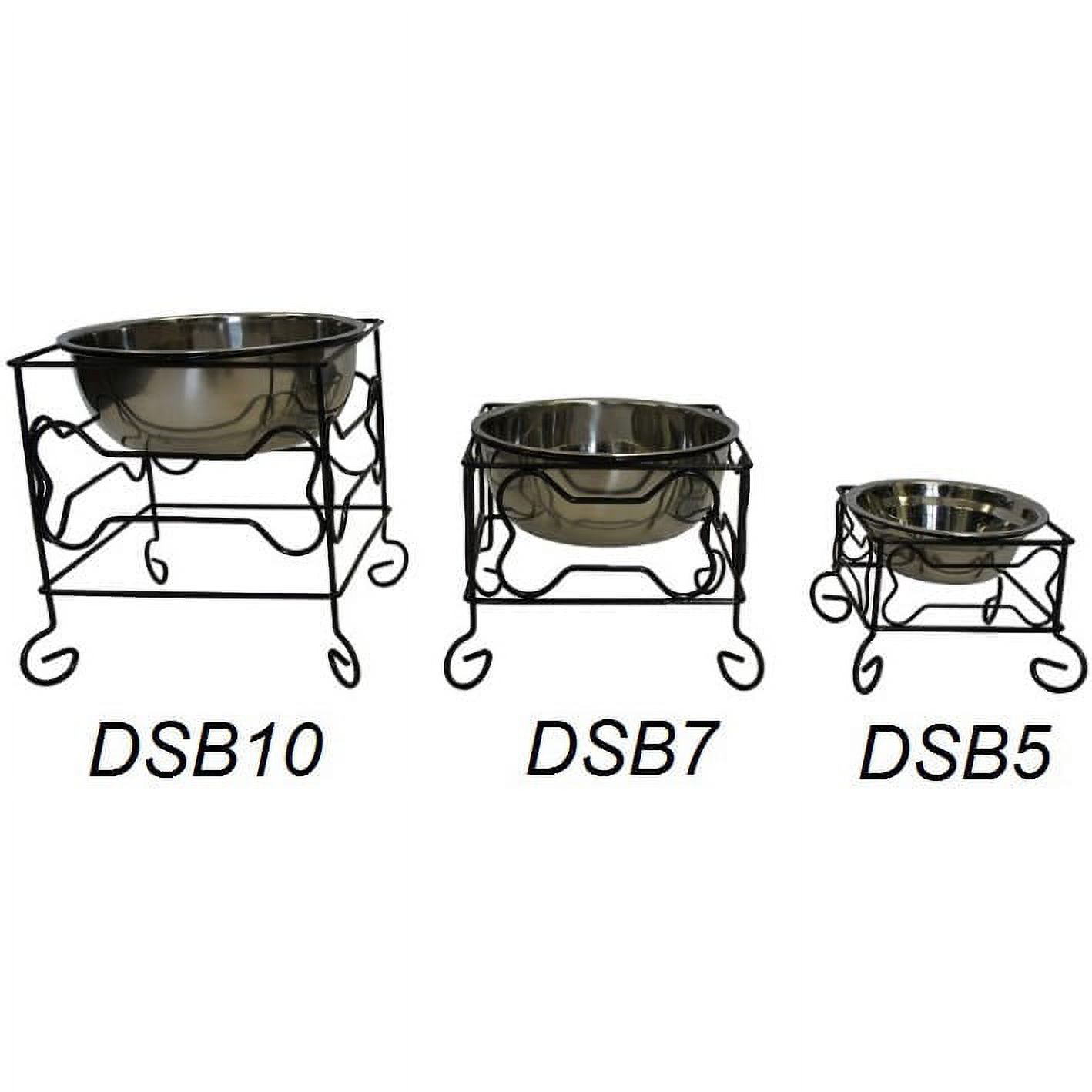 YML Elevated Wrought Iron Dog Stand with Stainless Steel Bowl photo 2