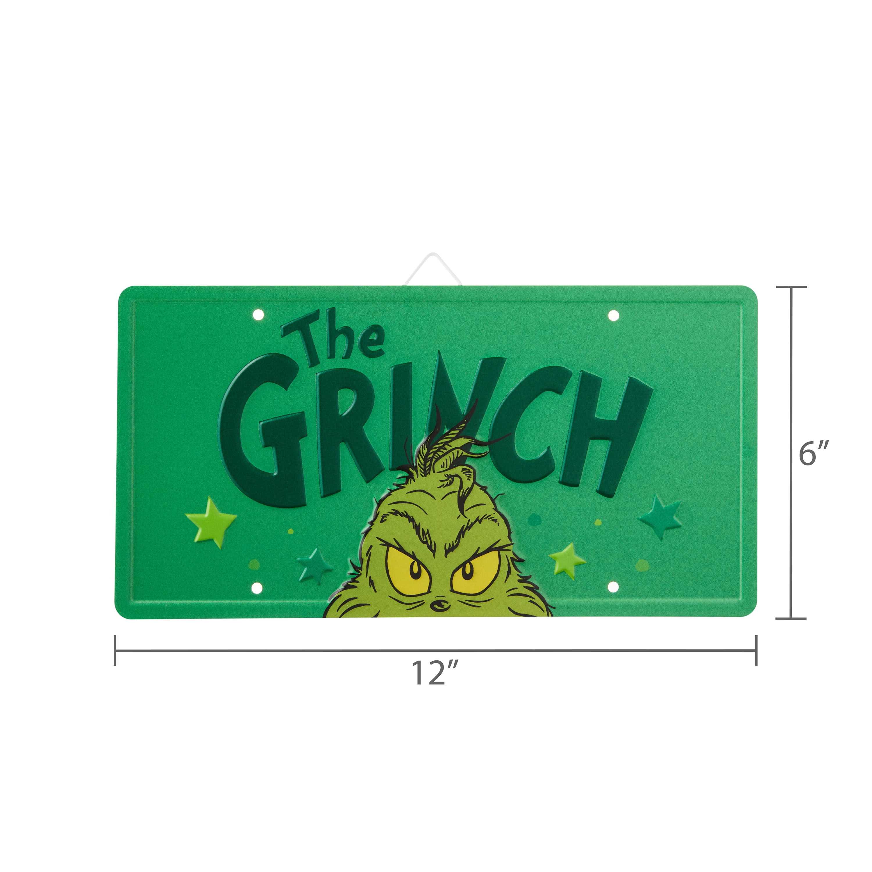 How The Grinch Stole Christmas 12 Inch 'Grinch' Metal Sign, Green, by Ruz