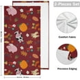 thumbnail image 2 of Autumn Cow Pig Pumpkin Hand Towels for Bathroom, Fall Farm Animals Kitchen Towel 2 PCS Ultra Soft and Highly Absorbent Decorative Fingertip Face Bath Towels for Spa & Hotel, 28.3"x 14.4", 2 of 5