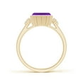 thumbnail image 2 of ANGARA Natural 1.5 Ct. Amethyst with Diamond Classic Ring in 14K Yellow Gold for Women (Ring Size: 6.5), 2 of 10