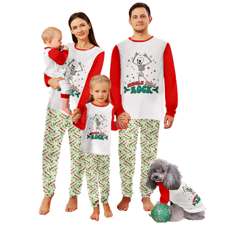 

Matching Family Christmas Pajamas Sleepwear Set Christmas Buffalo Plaid Stripe Printed Sizes Baby-Kids-Adult-Pet 2-Piece Top and Pants Bodysuits Xmas PJS Sleepwear