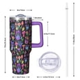 thumbnail image 3 of 40 oz Mushrooms Tumbler with Handle Flip Straw Lid Travel 40oz Mushrooms Tumblers Lids Straws Vacuum Insulated Leak Proof Stainless Steel Cup Mug Birthday Travel Must Haves Gifts for Men Women, 3 of 5