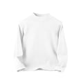 thumbnail image 4 of YOUYEDIAN Boys Turtleneck Long Sleeve Shirts Kids Fleece Mock Neck Base Layer Top Casual Soft Comfy Versatile Sweater Sweatshirt (White, 6-7 Years), 4 of 5
