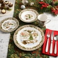 thumbnail image 2 of Gibson Christmas Toile Service de table 16 pièces en céramique fine, 2 of 6
