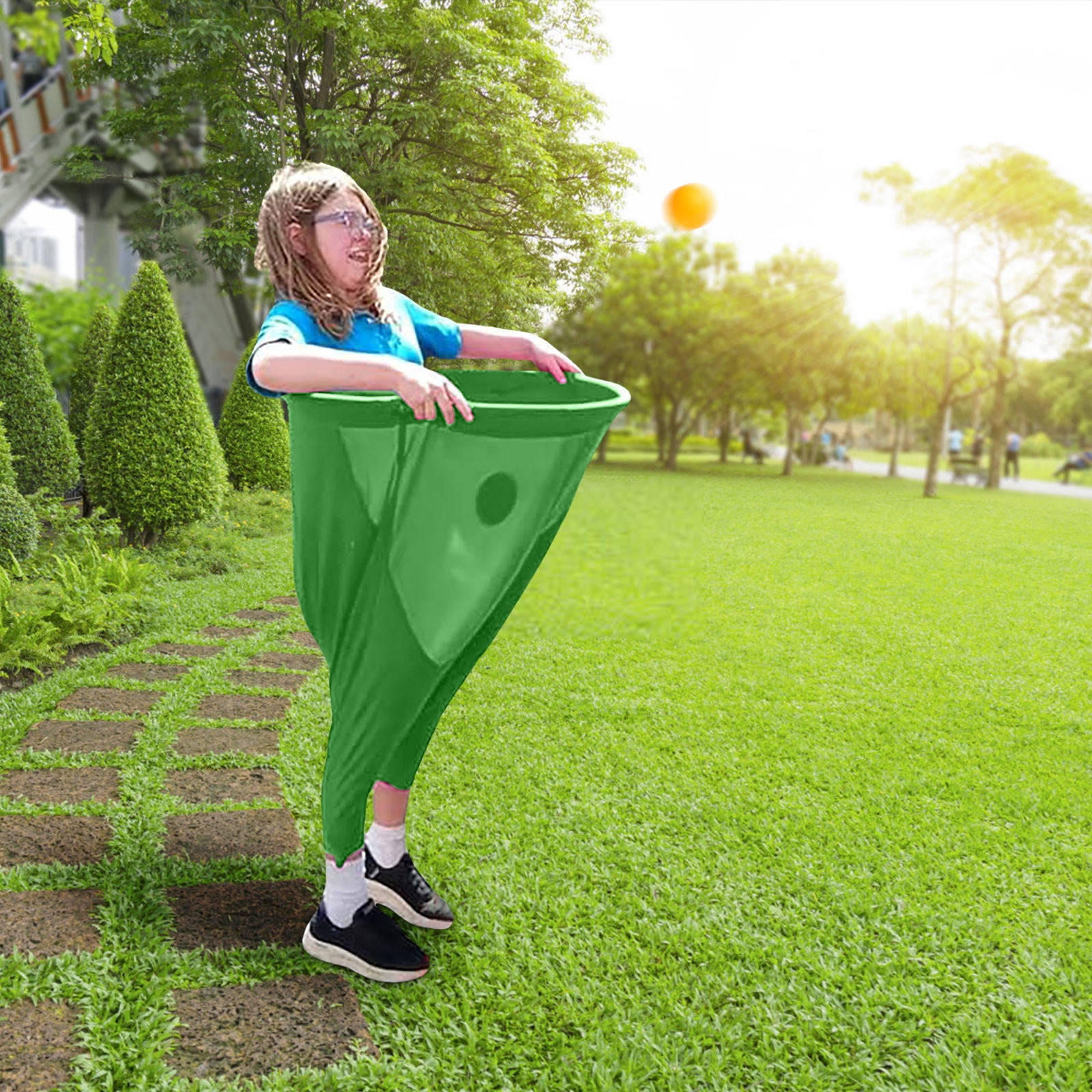 YiJuHui 1pcs Funny Granny Pants Yard Game Set with Bouncy Balls - Hilarious Outdoor Party Game for Adults, Family Reunion & Backyard BBQ Activities
