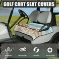thumbnail image 3 of Renewold Golf Cart Seat Cover with Pockets Soft Breathable Quick Dry Golf Cart Towel Blanket Fits for EZGO Yamaha Club Cars and More 2 Person Seats, Beach Starfish Seashell Blue, 3 of 7