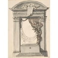thumbnail image 2 of Hendrik-Frans Verbruggen 11x14 Black Ornate Wood Framed Double Matted Museum Art Print Titled: Design for an Altar (Late 17th-Early 18th Century), 2 of 5