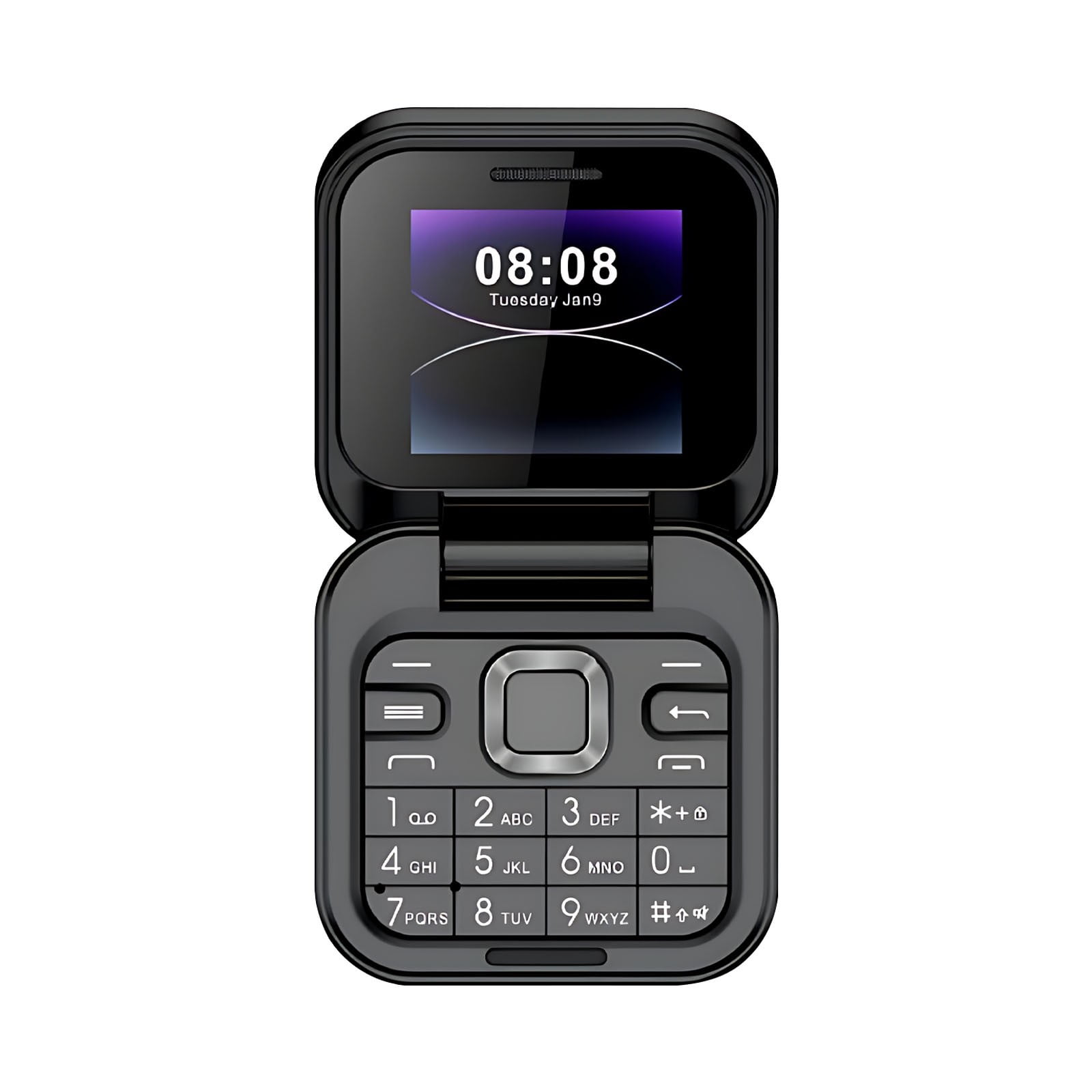 Coollooc 2024 New Mini Flip Mobile Phone 2 SIM Card Small Display Foldable Cell Phone, Unlocked Flip Phone 2G Flip Cell Phone for Seniors