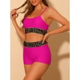 thumbnail image 2 of DARING DIVA 2 Pieces Contrast Color Bikini Sets Scoop Suit
 M Rose Red, 2 of 6