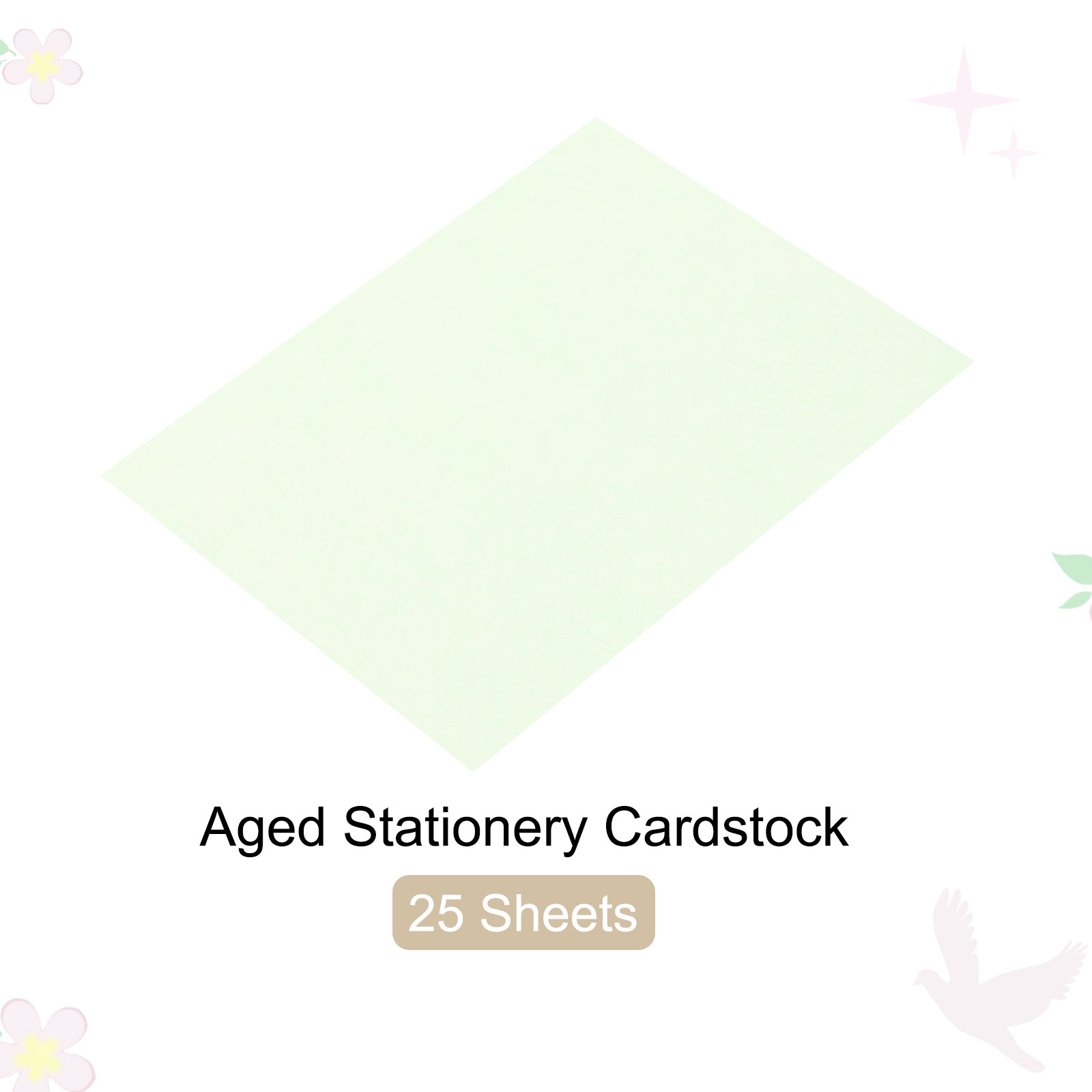 Uxcell Parchment Paper Aged Look Stationery Vintage Paper Sheet for Certificate Invitation Envelope Light Green 8.5 x 11 Inch
