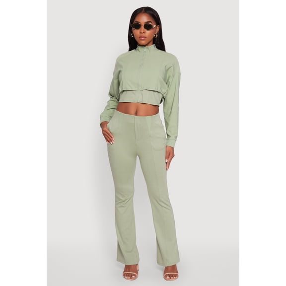 Women's Pull On Pintuck Flared Pants