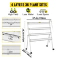 thumbnail image 1 of Sistema de cultivo hidropónico VEVOR, 36 sitios, 4 tubos de PVC-U de grado alimenticio, kit de plantación interior de 4 capas con bomba de agua, temporizador, cesta nido, esponja para, 1 of 9