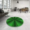 thumbnail image 4 of Ahgly Company Machine Washable Indoor Round Transitional Deep Emerald Green Area Rugs, 7' Round, 4 of 7
