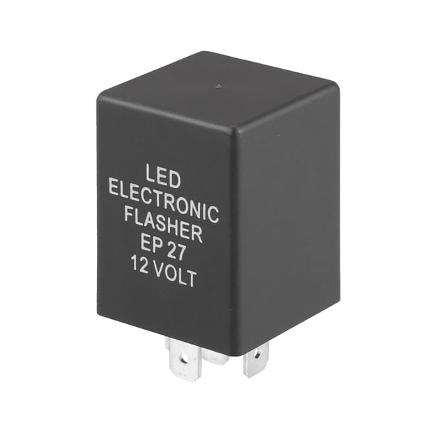 Relé intermitente LED electrónico Fix 5 Pin EP27 intermitentes de señal de giro Universal para coche plástico negro