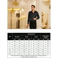 thumbnail image 4 of Coshow Men's Long Sleeve Button Down Silk Satin Shirt Floral Design Shirt Casual Party Prom and Wedding Shirt, 4 of 5
